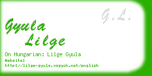 gyula lilge business card